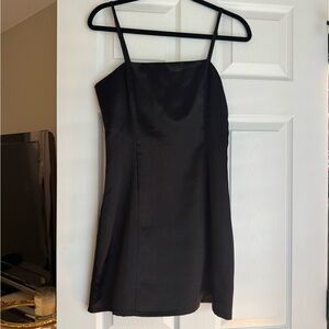 Lulu's Sleek Black Mini Dress